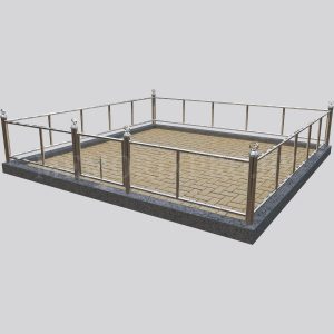 Ограда из нержавеющей стали на могилу 01